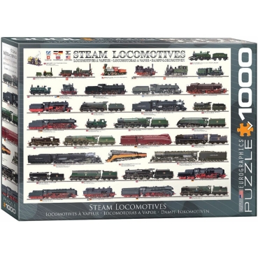 Eurographics Puzzle mit 1000 Teilen Steam Locomotives Dampf-Lokomotiven