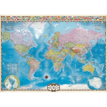 Eurographics Puzzle mit 1000 Teilen Map of the World Weltkarte