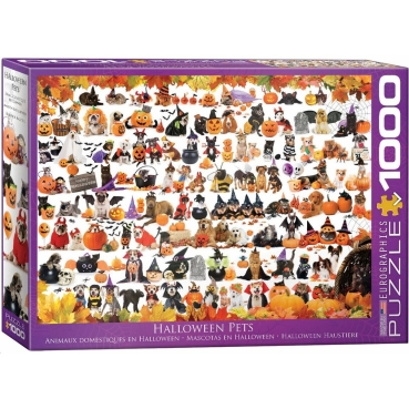 Eurographics Puzzle mit 1000 Teilen Halloween Puppies and Kittens