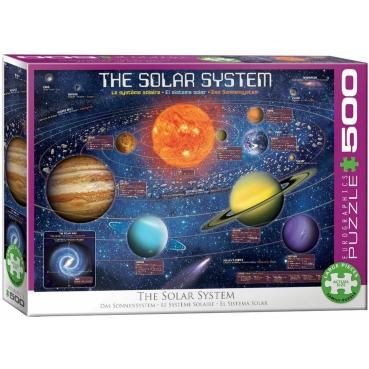 Eurographics Puzzle mit 500 Teilen The Solar System Illustrated Das Sonnensystem