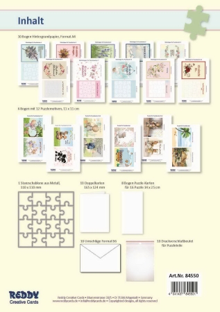 Preview: Reddy Cards Puzzlekarten Set ganzjährig