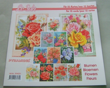 Le Suh Buch für 12 Karten Pyramidentechnik Blumen