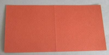 Quadratische Doppelkarte 125 x 125 mm terracotta