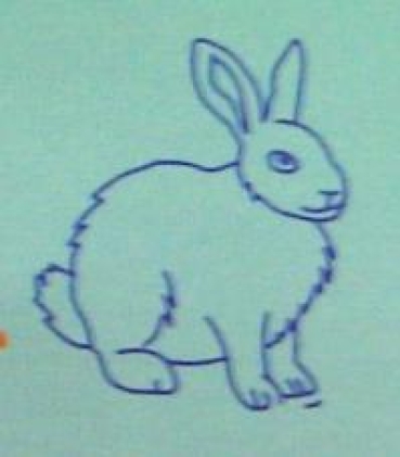 Doppelseitiger Stempel Rabbit