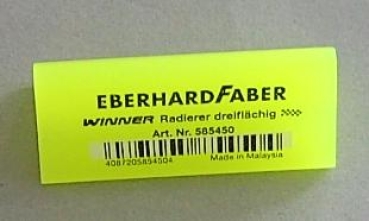 Eberhard Faber Radierer dreiflächig gelb