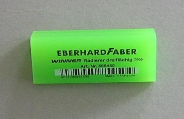 Eberhard Faber Radierer dreiflächig grün