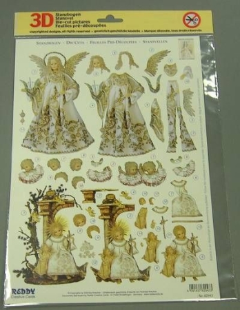 3D Stanzbogen Rauschgoldengel 4