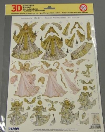 3D Stanzbogen Rauschgoldengel 2