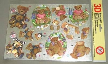 Dufex 3 D Stanzbogen, Teddybären