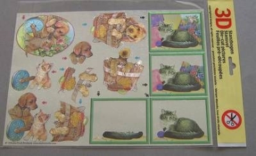 Dufex 3 D Stanzbogen, Hund und Katze
