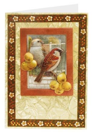 Preview: Dufex Stanzbogen Gallery, Spatz und Kohlmeise