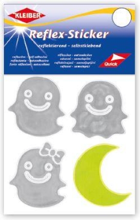 Reflex-Sticker 4 Gespenster und Mond