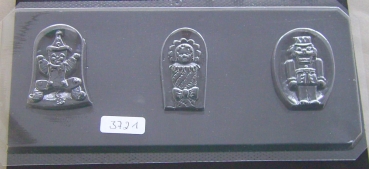 Regina-Wachs Relief-Giessform Christbaumschmuck 3-fach