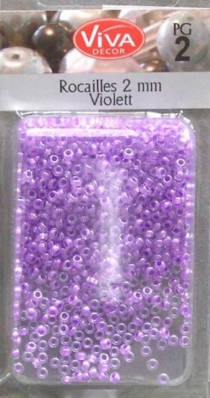 VIVA Rocailles Perlen 2 mm 17 Gr violett