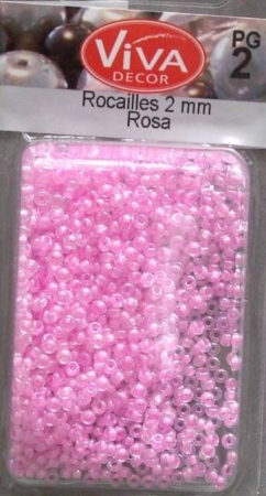 VIVA Rocailles Perlen 2 mm 17 Gr rosa