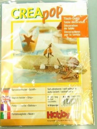 Serviettenhalter Folie Schiff selbstklebend Tischdeko