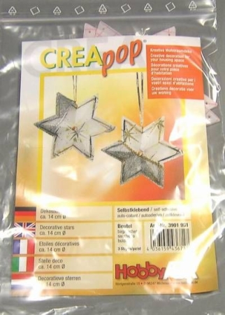 Dekosterne 14 cm selbstklebend 3 Stück