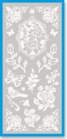 Reddy Cards Rubbel-Transfer Blumen & Schmetterlinge 2, weiss
