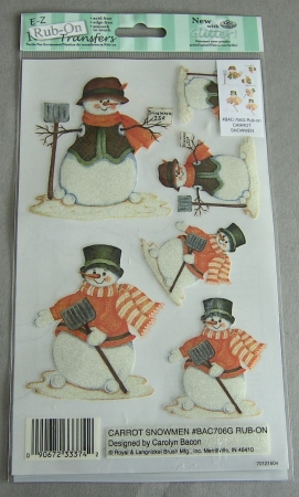 RUBBELBILDER Carrot Snowmen