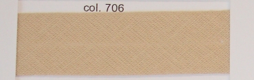 Schrägband aus Baumwolle 60/30 je Meter beige