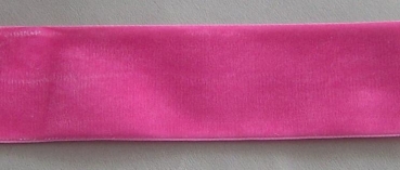Samtband 50 mm breit pro Meter pink