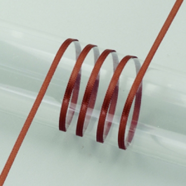 Satinband 3 mm breit pro Meter erde