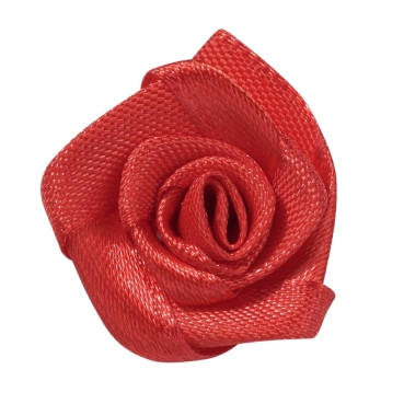 Preview: Satin-Rosen rot ca. 2 cm