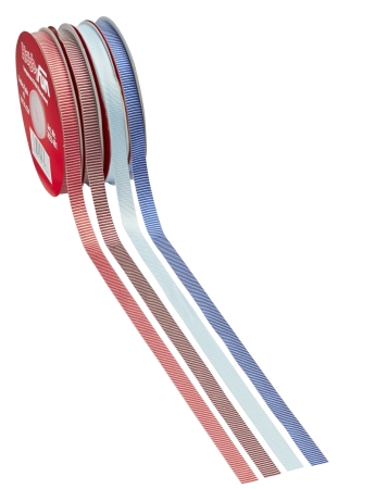 Band Streifen-Satin 9 mm pro Meter rot
