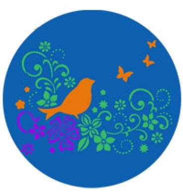 Preview: VIVA Decor Universalschablone Vogel auf Zweig