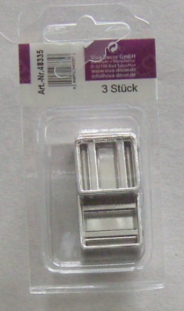 VIVA Decor Schmuckeinfassung quadratisch silber 3 Stück