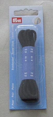 Prym Schnürsenkel rund 3 mm schwarz 75 cm lang