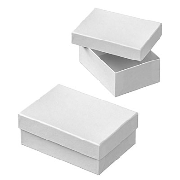 Pappbox mit Deckel, 70 x 50 x 28 mm weiss