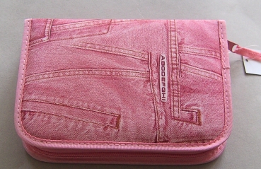 EBERHARD FABER Inhalt Schüleretui mit 2 Klappen 50 Teile Jeans rot