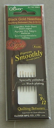 CLOVER Schwarzgoldnadeln halblang Nr. 9, 10, 12