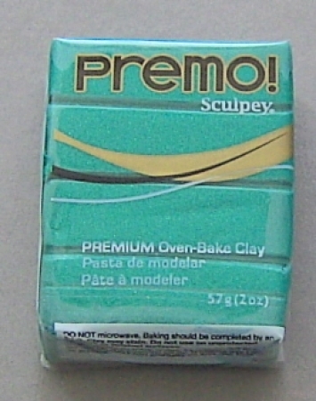 Modelliermasse PREMO Sculpey 57 Gramm perlmutt grün