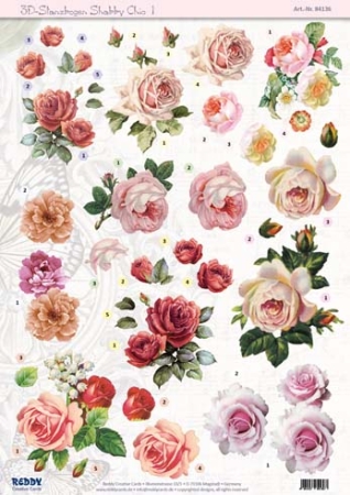 Reddy Cards Stanzbogen Shabby Chic 1