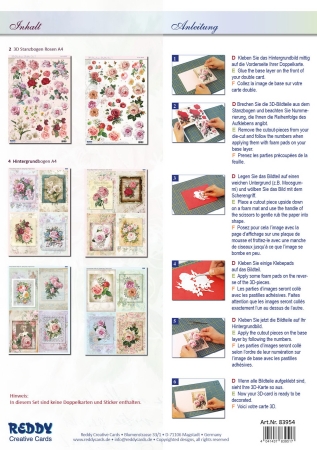 Preview: Reddy Cards Stanzbogenset Shabby Chic Karten