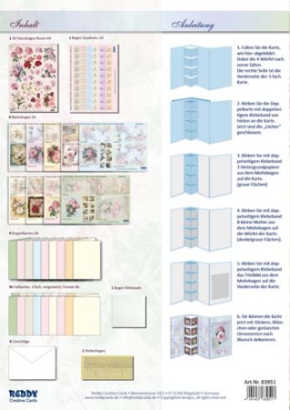 Preview: Reddy Cards Blumenkarten Shabby Chic 2