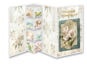 Preview: Reddy Cards Blumenkarten Shabby Chic 2