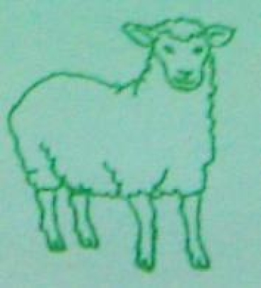 Doppelseitiger Stempel Sheep
