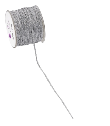 Silber-Schnur 3 mm breit pro Meter
