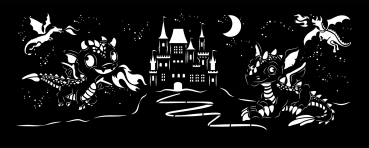 Preview: Silhouetten Laterne Drachen