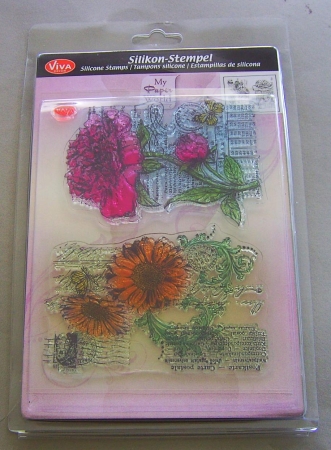 VIVA Decor Transparente Silikon-Stempel Gerbera & Pfingstrose