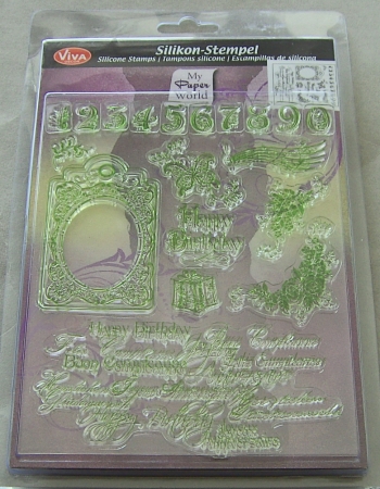 VIVA Decor Transparente Silikon-Stempel "Happy Birthday"