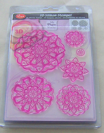 VIVA Decor Transparente 3D Silikon-Stempel "3D Rosette"