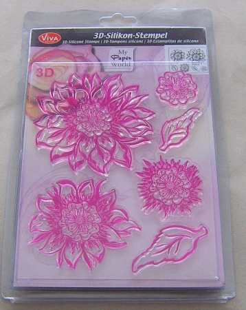 VIVA Decor Transparente 3D Silikon-Stempel "3D Blüte Amelie"