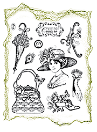 VIVA Decor Transparente Silikon-Stempel "Vintage Couture"