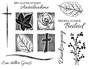 VIVA Decor Transparente Silikon-Stempel Kondolenz II