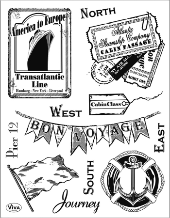 VIVA Decor Transparente Silikon-Stempel Journey