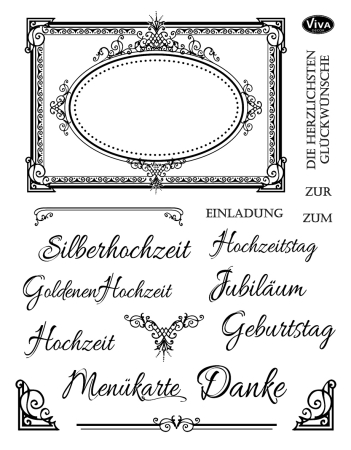 VIVA Decor Transparente Silikon-Stempel Festliche Anlässe
